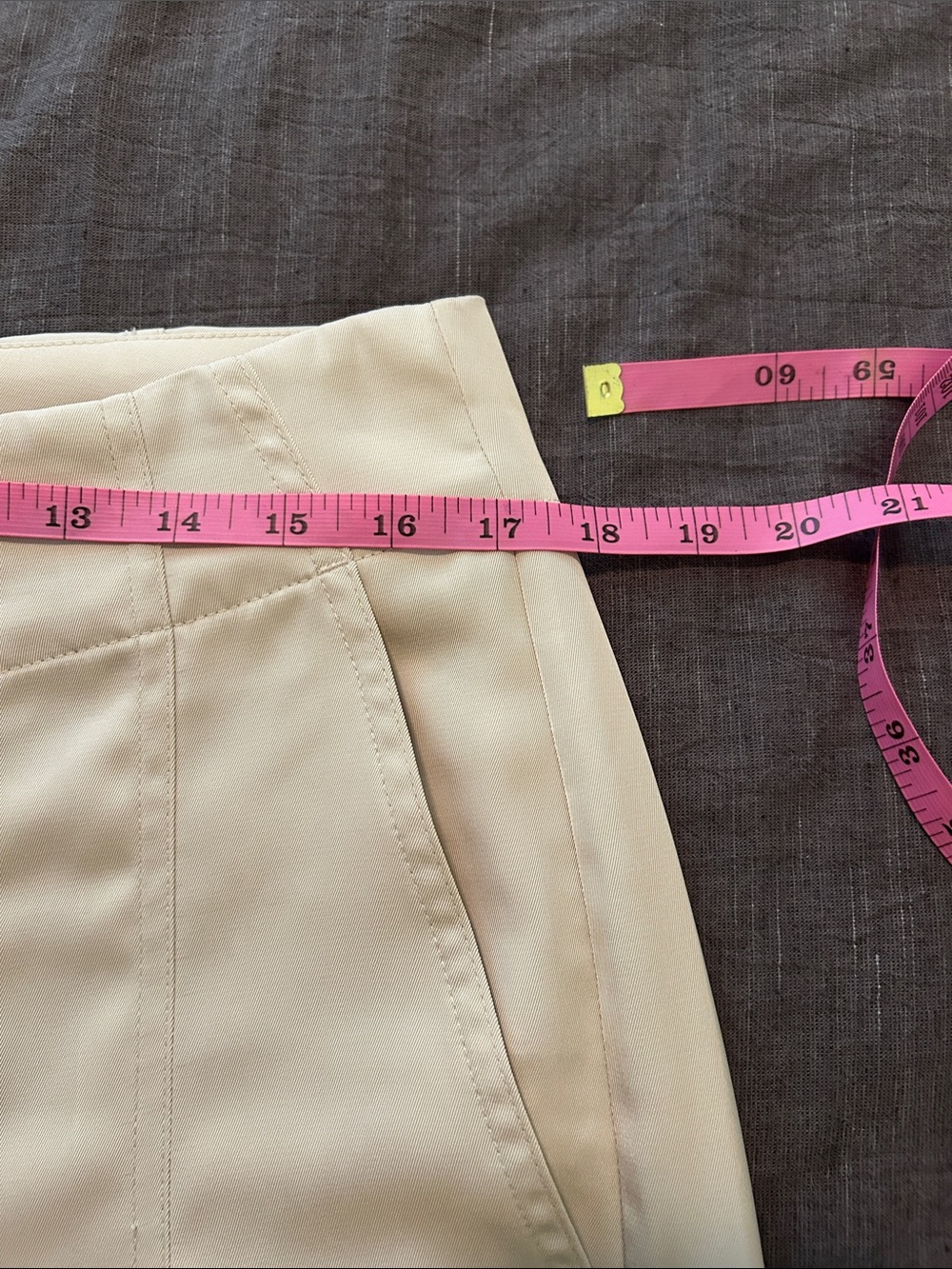 Banana Republic Cream High-Rise Pleated Wide-Leg Pants - Picture 6 of 9